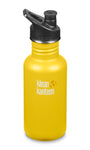 klean kanteen 18 oz lemon curry standard mouth water bottle. bpa & bps free.