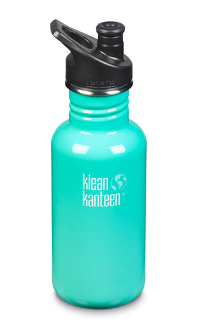 klean kanteen 18 oz sea crest standard mouth water bottle. bpa & bps free.