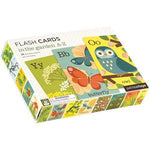 petit collage in the garden flash cards feature ABCs, words, graphic images. for image recognition & alphabet learning