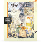 New York Puzzle Companys 500 piece jigsaw puzzle of the New Yorker cover jack-o'-langelo. Made in the USA