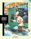 new york puzzle companys 1000 piece jigsaw puzzle of the new yorker cover just a pinch. made in the usa