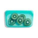 stasher reusable silicone snack bags, aqua