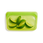 stasher reusable silicone snack bags, lime