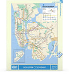 New York Puzzle Company's 500 piece jigsaw puzzle of the mta new york subway map. Made in the USA