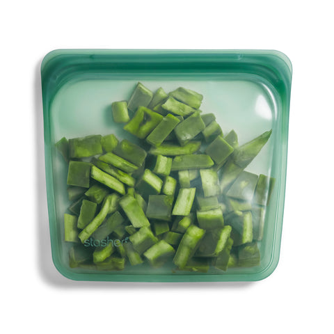stasher reusable silicone sandwich bags, agave