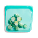 stasher reusable silicone sandwich bags, aqua