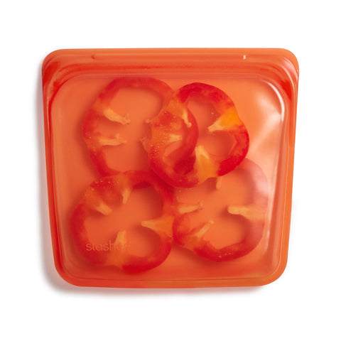 stasher reusable silicone sandwich bags, citrus