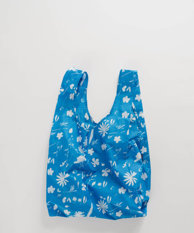 blue floral sun print standard baggu