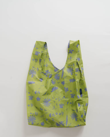lime floral sun print standard baggu