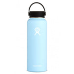 Hydro flask frost 40 oz wide mouth bottle keeps liquids cold for up to 24 hours and hot up to 12. BPA-free