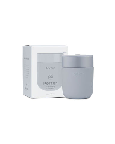 w&p slate 12oz porter mug is crafted with durable ceramic and wrapped in a protective matte silicone