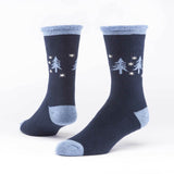 maggie's organic wool holiday snuggle socks forest navy