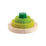 plan toys curve blocks 5382 teach children about ordering and comparing the height and the size of different circles