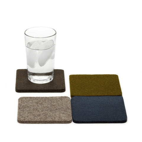 graf lantz colorful alpine felted wool coasters. made in CA USA