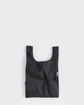 baby baggu black reusable shopping bag holds up to 50lbs. made from 40% recycled ripstop nylon