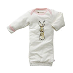babysoy x jane goodall - rabbit collection, gown, 0 to 3 month