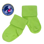 babysoy solid colored non-slip comfy socks, grass