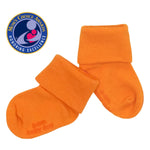 babysoy solid colored non-slip comfy socks, tangerine