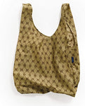standard baggu bb print reusable shopping bag holds up to 50lbs. can fit over shoulder. made from 40% recycled ripstop nylon