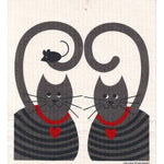 cats swedish dishcloth:  biodegradable & compostable dishcloth made of 70% cellulose/30% cotton & water-based inks