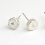 chocolate & steel earrings, full moon nova sterling silver