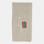 alpaca tea towel from coral & tusk with embroidery on 100% linen