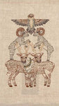 antler stack tea towel from coral & tusk with embroidery on 100% linen