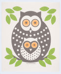 green owl swedish dishcloth: biodegradable & compostable dishcloth made of 70% cellulose/30% cotton & water-based inks