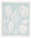 seashells swedish dishcloth: biodegradable & compostable dishcloth made of 70% cellulose/30% cotton & water-based inks