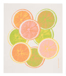 citrus slices swedish dishcloth: biodegradable & compostable dishcloth made of 70% cellulose/30% cotton & water-based inks