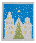 stockholm old town holiday swedish dishcloth:  biodegradable & compostable dishcloth made of 70% cellulose/30% cotton & water-based inks
