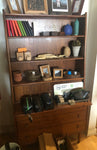 danish modern walnut bookcase sale