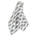 milkbarn grey whale 100% GOTS certified organic cotton swaddle or baby blanket 
