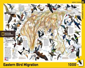 National Geographic Map eastern bird migration is a 1000 Piece Jigsaw Puzzle. Made in USA. Recommended Age: 7+ Years