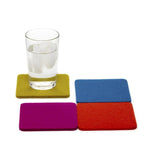 graf lantz colorful electric felted wool coasters. made in CA USA