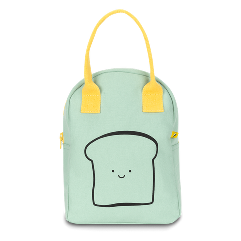 happy bread / mint fluf zipper lunch bag