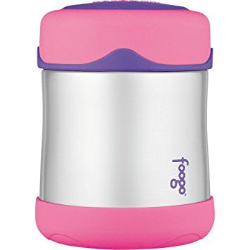 thermos foogo food jar- pink-10 oz keeps food warm (5 hours) and cold (9 hours). bpa free
