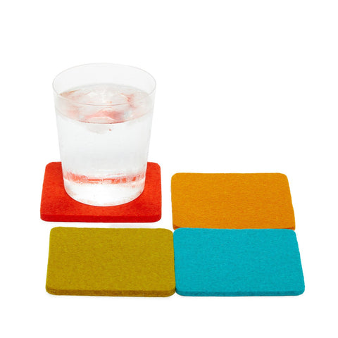 graf lantz colorful palm springs felted wool coasters. made in CA USA
