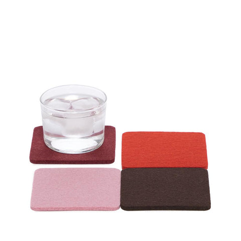 graf lantz colorful rouge felted wool coasters. made in CA USA
