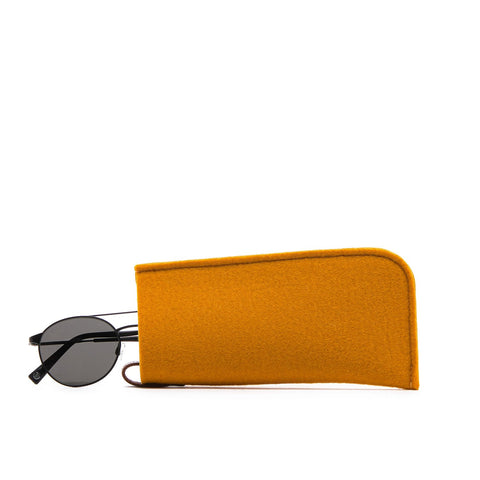 graf lantz turmeric merino wool eyeglass sleeve felt. made in CA USA