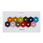 graf lantz rainbow wine-o hexagon wine glass marker / wine glass charm