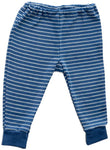 hocosa organic merino wool baby pants, blue