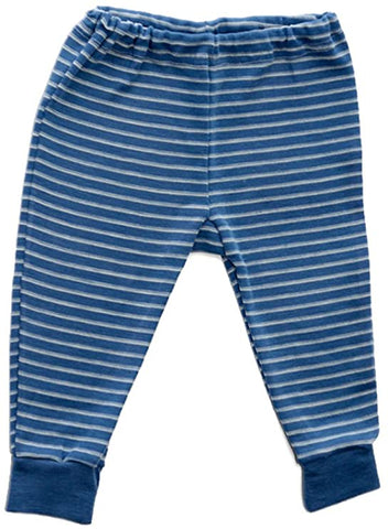 hocosa organic merino wool baby pants, blue
