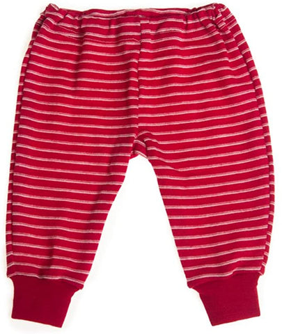 hocosa organic merino wool baby pants, red