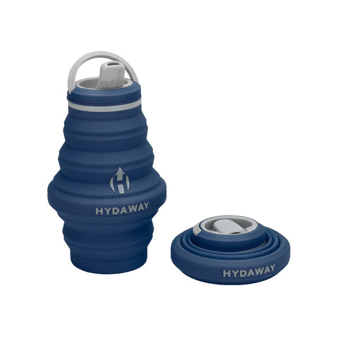 seaside hydaway 17oz water bottle is the collapsible, ultra-stashable, planet-friendly, go-anywhere way to stay hydrated