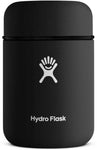 black 12 oz hydro flask food flask is perfect for keeping your soup hot on the go. made from food grade stainless steel and are BPA and phthalate free.
