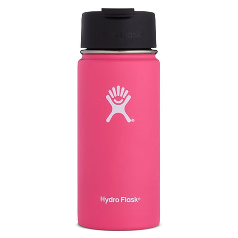 watermelon 16 oz wide mouth hydro flask bottle keeps liquids cold for up to 24 hours and hot up to 6. bpa-free 