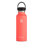 hydro flask hibscus 18 oz standard mouth bottle keeps liquids cold for up to 24 hours and hot up to 12. bpa-free