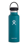jade 18 oz standard mouth hydro flask bottle keeps liquids cold for up to 24 hours and hot up to 6. bpa-free 