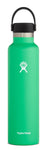 spearmint 24 oz standard mouth hydro flask bottle keeps liquids cold for up to 24 hours and hot up to 6. bpa-free 